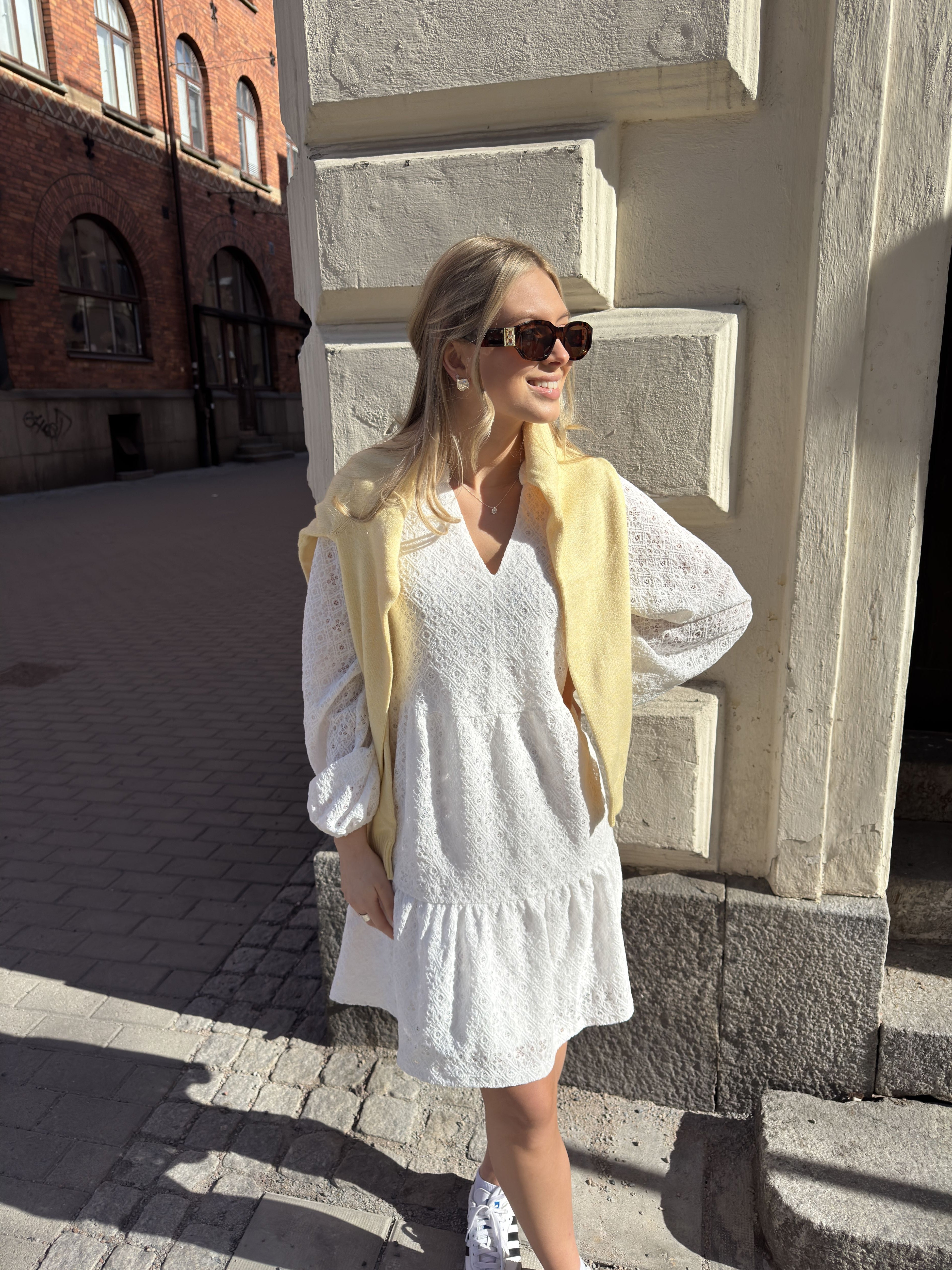 OBJLAILA Short Dress - Cloud Dancer